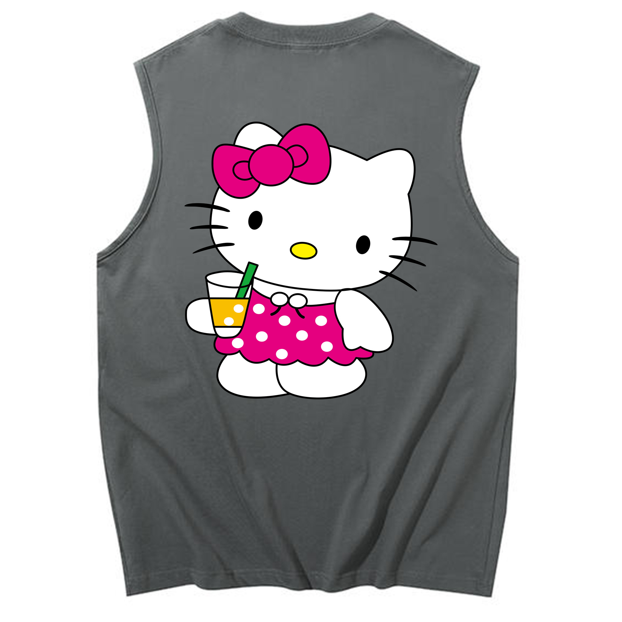 （画像用） Hello Kitty ハローキティ コットン100％タンクトップ（背面プリント）